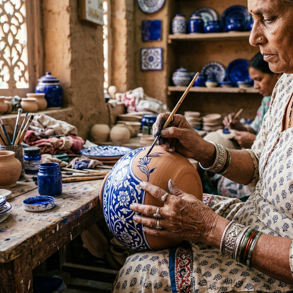 Blue Pottery